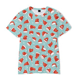 Christmas T-shirts Sports Xmas Gift Snowman 3D Graphic Summer Top Tees for Kids Adults