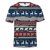 Christmas T-shirts Sports Xmas Gift Snowman 3D Graphic Summer Top Tees for Kids Adults