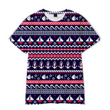 Christmas T-shirts Sports Xmas Gift Snowman 3D Graphic Summer Top Tees for Kids Adults