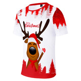 Christmas T-shirts Sports Xmas Gift Snowman 3D Graphic Summer Top Tees for Kids Adults