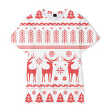 Christmas T-shirts Sports Xmas Gift Snowman 3D Graphic Summer Top Tees for Kids Adults