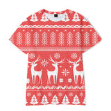Christmas T-shirts Sports Xmas Gift Snowman 3D Graphic Summer Top Tees for Kids Adults