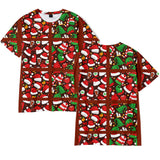 Christmas T-shirts Sports Xmas Gift Snowman 3D Graphic Summer Top Tees for Kids Adults