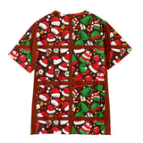 Christmas T-shirts Sports Xmas Gift Snowman 3D Graphic Summer Top Tees for Kids Adults