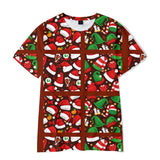 Christmas T-shirts Sports Xmas Gift Snowman 3D Graphic Summer Top Tees for Kids Adults