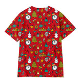 Christmas T-shirts Sports Xmas Gift Snowman 3D Graphic Summer Top Tees for Kids Adults
