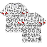 Christmas T-shirts Sports Xmas Gift Snowman 3D Graphic Summer Top Tees for Kids Adults
