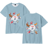 Christmas T-shirts Sports Xmas Gift Snowman 3D Graphic Summer Top Tees for Kids Adults