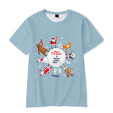 Christmas T-shirts Sports Xmas Gift Snowman 3D Graphic Summer Top Tees for Kids Adults