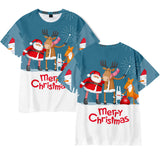 Christmas T-shirts Sports Xmas Gift Snowman 3D Graphic Summer Top Tees for Kids Adults