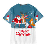 Christmas T-shirts Sports Xmas Gift Snowman 3D Graphic Summer Top Tees for Kids Adults