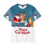 Christmas T-shirts Sports Xmas Gift Snowman 3D Graphic Summer Top Tees for Kids Adults