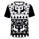 Christmas T-shirts Sports Xmas Gift Snowman 3D Graphic Summer Top Tees for Kids Adults