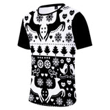 Christmas T-shirts Sports Xmas Gift Snowman 3D Graphic Summer Top Tees for Kids Adults