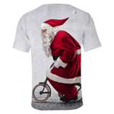 Christmas T-shirts Sports Xmas Gift Snowman 3D Graphic Summer Top Tees for Kids Adults