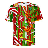 Christmas T-shirts Sports Xmas Gift Snowman 3D Graphic Summer Top Tees for Kids Adults