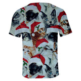 Christmas T-shirts Sports Xmas Gift Snowman 3D Graphic Summer Top Tees for Kids Adults