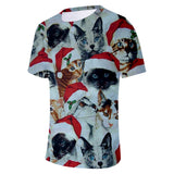 Christmas T-shirts Sports Xmas Gift Snowman 3D Graphic Summer Top Tees for Kids Adults