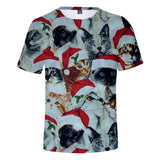 Christmas T-shirts Sports Xmas Gift Snowman 3D Graphic Summer Top Tees for Kids Adults