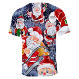 Christmas T-shirts Sports Xmas Gift Snowman 3D Graphic Summer Top Tees for Kids Adults