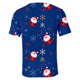 Christmas T-shirts Sports Xmas Gift Snowman 3D Graphic Summer Top Tees for Kids Adults