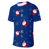 Christmas T-shirts Sports Xmas Gift Snowman 3D Graphic Summer Top Tees for Kids Adults