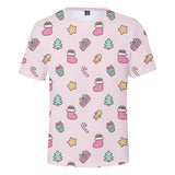 Christmas T-shirts Sports Xmas Gift Snowman 3D Graphic Summer Top Tees for Kids Adults