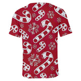 Christmas T-shirts Sports Xmas Gift Snowman 3D Graphic Summer Top Tees for Kids Adults