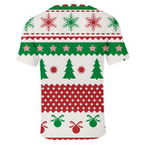 Christmas T-shirts Sports Xmas Gift Snowman 3D Graphic Summer Top Tees for Kids Adults