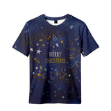 Christmas T-shirts Sports Xmas Gift Snowman 3D Graphic Summer Top Tees for Kids Adults