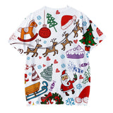 Christmas T-shirts Sports Xmas Gift Snowman 3D Graphic Summer Top Tees for Kids Adults