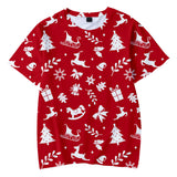 Christmas T-shirts Sports Xmas Gift Snowman 3D Graphic Summer Top Tees for Kids Adults