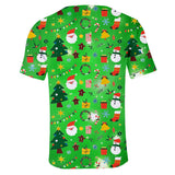 Christmas T-shirts Sports Xmas Gift Snowman 3D Graphic Summer Top Tees for Kids Adults