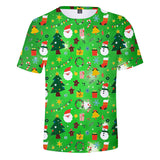 Christmas T-shirts Sports Xmas Gift Snowman 3D Graphic Summer Top Tees for Kids Adults
