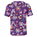 Christmas T-shirts Sports Xmas Gift Snowman 3D Graphic Summer Top Tees for Kids Adults