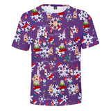 Christmas T-shirts Sports Xmas Gift Snowman 3D Graphic Summer Top Tees for Kids Adults
