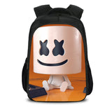 Black DJ Marshmello Casual Backpack Oxford School Bags
