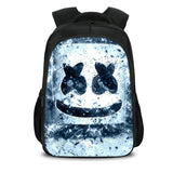 Black DJ Marshmello Casual Backpack Oxford School Bags