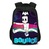 Black DJ Marshmello Casual Backpack Oxford School Bags