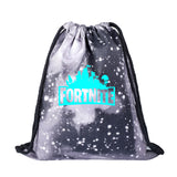 FORTNITE Pattern Drawstring Backpack Canvas Luminous School Shoulder Bags
