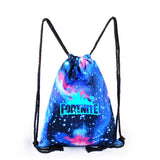 FORTNITE Pattern Drawstring Backpack Canvas Luminous School Shoulder Bags