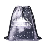 FORTNITE Pattern Drawstring Backpack Canvas Luminous School Shoulder Bags