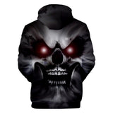 Fashion Skull Cool 3D Print Halloween Hooded Pullover Coat Jacket