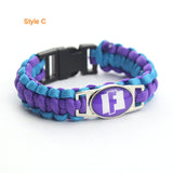 3pcs Game Fortnite Braided Bracelet Alloy Logo Punk Men Women Jewelry