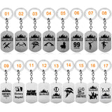 3pcs Game Fortnite Stainless Steel Dog Tag Pendant Keychain