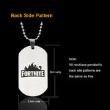 3pcs Game Fortnite Stainless Steel Dog Tag Pendant Necklace