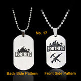 3pcs Game Fortnite Stainless Steel Dog Tag Pendant Necklace