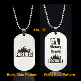 3pcs Game Fortnite Stainless Steel Dog Tag Pendant Necklace