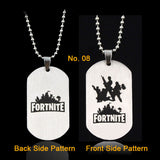3pcs Game Fortnite Stainless Steel Dog Tag Pendant Necklace