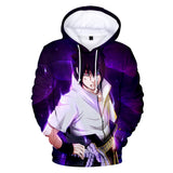 Fortnite Naruto Sasuke Uchiha Hoodies 3D Printed Casual Jumper for Kids Teen Adult